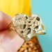 Sanjie Ins Simple Fashionable Women's Alloy Jewelry Gold Plated Love Handpiece Surface Concave And Convex Ring_ipsvogv.com