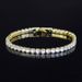 Micro Pave Diamond Tennis For Women Gold Men's Hip Hop Bracelet Silver 17cm_ipsvogv.com