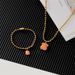 Bear 304 Stainless Steel 4mm Round Bead Chain Set Simple Acrylic Bear Women's Five Color Necklace_ipsvogv.com