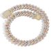 Men’s Jewelry Set Fashion Necklace Hip Hop 20MM Diamond Three Color Rose Gold Miami Bar Cuban Chain Hip Hop Men's Necklace_ipsvogv.com