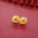 Smooth Ball Design Gold-plated Necklace Pendant Earring Ring Three Piece Jewelry Set_ipsvogv.com