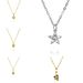 New Design, Simple Temperament, Leaf Flower Micro Inlaid Zircon Pendant Necklace_ipsvogv.com