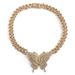 Jewelry Personality, Fashion, Micro Inlaid Necklace, Feminine Temperament, Full Diamond Butterfly, Cuban Buckle Necklace_ipsvogv.com