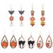 Halloween new wooden earrings female funny pumpkin maple leaf ghost earrings creative hollow water drop cat earrings_ipsvogv.com