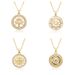 Micro Inlaid Colored Zircon Necklace - Simple Round Pendant, European & American Style Jewelry For Women_ipsvogv.com