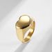 Stainless steel K gold plated love smooth ring ring genderless simple men and women proposal jewelry_ipsvogv.com