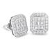 Unisex full diamond men's hip hop earrings rectangular zircon street earrings hot selling accessories_ipsvogv.com