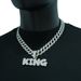 Hipster Hip Hop Alloy Necklace With Diamonds Exaggerated Pendant KING Alphabet Personality Trend Brand Accessories_ipsvogv.com