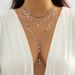 Jewelry Fashion Multi-layer Y-shaped Metal With Geometric Simplicity, Star Tassels, Niche Necklace For Women_ipsvogv.com