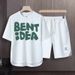 Men's Clothing 2024 Waffle Casual Summer Suit Men's Loose Teen Short sleeved T shirt Shorts Handsome Two piece Suit_ipsvogv.com