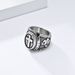 Literary Retro Praying Hands Cross Titanium Steel Ring Men's Single Rings Hip Hop HIPHOP Jewelry_ipsvogv.com