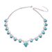 Recommended Personalized Set With Turquoise Fashion Bohemian Style White Green Flower Necklace_ipsvogv.com