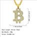 Letter B Diamond Men's Pendant Necklace 3D Trendy Street Dance Jewelry_ipsvogv.com