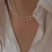 Sparkling Collarbone Chain, Feminine Temperament, Italian Diamond Light Carved Bead Pure Silver Necklace, Bare Chain_ipsvogv.com