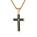 Stainless steel oil drip bevel cross necklace niche personality quality titanium steel pendant_ipsvogv.com