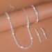 Three Piece Jewelry Set Of Wave Flowing Water Necklace Dress Accessories For Women All Match Dress Accessories_ipsvogv.com