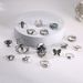 Hot Selling Halloween Jewelry Set Of 16 Pieces, Including Skull, Spider, And Animal Rings_ipsvogv.com