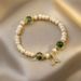 Baroque Shaped Freshwater Pearl With Ins Style Minimalist Design, Personalized And Trendy Fishtail Crystal Bracelet,_ipsvogv.com