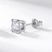 Simple Four Claw Inlaid D Color 1 Carat Moissanite Earrings S925 Silver Brilliant Moissanite Earrings Fashion_ipsvogv.com