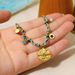 Bohemian Style K Stainless Steel Hammered Pattern Bracelet Inlaid With Natural Stone Retro Braided Bracelet Jewelry_ipsvogv.com