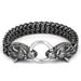 Titanium Viking For Men Thick Chain Stainless Steel Punk Wolf Couple Fashion Bracelet Trendy Jewelry_ipsvogv.com