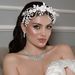 Handmade Crystal Bridal Hair Comb With Floral Leaf Design, Silver Rhinestone Hair Accessory For Women, Perfect For Weddings And Special Occasions_ipsvogv.com