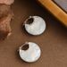 Genuine Gold Electroplated French Style Light Luxury Fashionable Acrylic Shell Circle With Feminine_ipsvogv.com