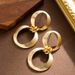 Fashionable Minimalist Style Double Ring Pendant For Women With A Sense Of Luxury, Light And Luxurious Silver Needle_ipsvogv.com