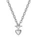 New Ins Simple Popular OT Buckle Smooth Surface Men's And Women's Titanium Steel Bracelet Versatile Heart Pendant_ipsvogv.com