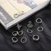 Cat's Eye Ethnic Style Ring, Index Finger Joint Combination Flower Ring Set Of 13 Pieces_ipsvogv.com
