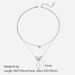 14K Gold Plated Double Layer Butterfly Necklace - Pearl Pendant Stainless Steel Clavicle Chain For Women_ipsvogv.com