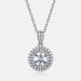 Global brilliant moissanite pendant necklace S925 silver full of shining colored gemstone pendant light luxury_ipsvogv.com