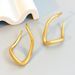 New irregular diamond earrings ins style simple design twisted line alloy earrings exaggerated earrings_ipsvogv.com