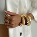 Exaggerated Ins Metal Smooth Wide Design Irregular Wave Spring Bracelet_ipsvogv.com