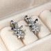 Cao Shi Korean Cute and Exquisite Copper Set Zirconium Flower Earrings for Women's Ins High Quality Flower Earrings_ipsvogv.com