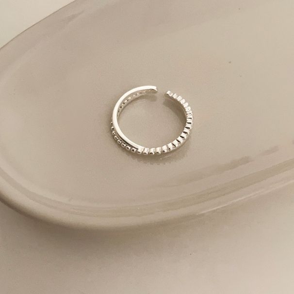 Minimalist Pearl Jewelry With An Open Facing Plain Girls' Ins Style Food Ring, Tail Ring_ipsvogv.com