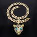 Unisex Exaggerated And Domineering Diamond Studded Leopard Head Pendant HIPHOP Jewelry Trendy Men's Punk Cool Hip Hop Cuban Chain_ipsvogv.com