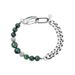 Men's And Women's Hip Hop Trend Brand Ins Style Adjustable Length Tiger Eye Stone Obsidian Cuban Chain Splicing Bracelet_ipsvogv.com
