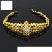 Gold jewelry set bridal necklace bracelet Earrings ring_ipsvogv.com
