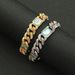 Exaggerated Colorful Square Cuban Chain Trendy Necklace Hip Hop Street Dance Wear Full of Diamond Dominant Men's Jewelry_ipsvogv.com