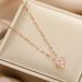 Titanium Steel Geometric Hollow Zircon Pendant Ins Simple And Personalized Clavicle Chain Fashion Square Smart Necklace_ipsvogv.com