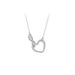 Ins style fashion infinite love necklace female girl heart hollow diamond Mobius ring love pendant clavicle chain_ipsvogv.com