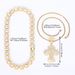 New Cross Rhinestone Pendant Fashion Trend Full Diamond Men's Hip Hop Necklace Set_ipsvogv.com