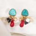 13099 fashionable ethnic style ZA trendy design irregular geometric resin bead earrings_ipsvogv.com