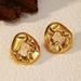 Women’s Jewelry Set Fashion Exaggerated Irregular Concave And Convex Lava Earrings Alternative Folds Niche Earrings Versatile Ins Earrings_ipsvogv.com
