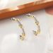 Love Knot C Shaped Earrings Gold And Silver Contrast Winding Temperament Simple Ins Inlaid Zirconium Earrings High End Niche Female Earrings_ipsvogv.com