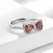 Baolai Xing Live Jewelry Red Diamond Bow Women's High Grade Feeling Index Finger Ring Non Fading Handpiece_ipsvogv.com