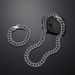 Trendy Hip Hop American High Street Boys Titanium Steel Girls Couple Back To The Future Basic Cuban Bracelet Men's_ipsvogv.com
