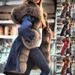 Women's imitation crystal fox fur big collar long fur collar hooded coat_ipsvogv.com