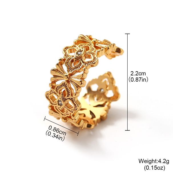 Hollow Carved Ring Cross Open Ring Light Luxury Simple High End Personality Female Classical Retro Ring Hand Jewelry_ipsvogv.com